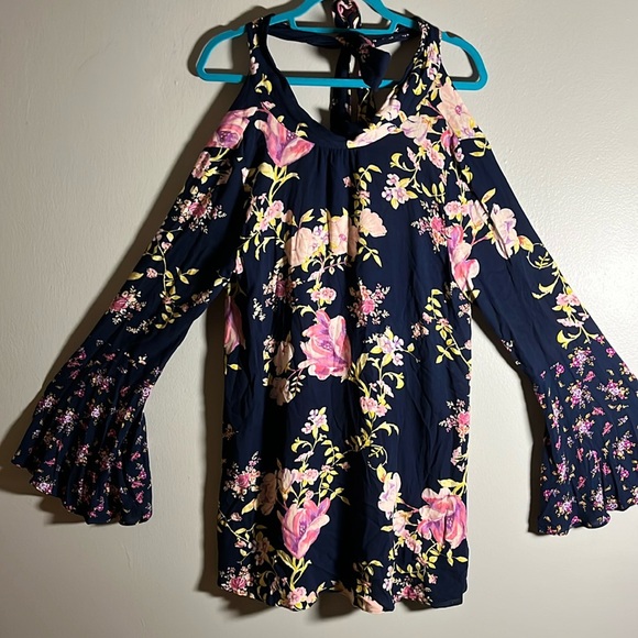 Free People NEW Womens Dress Size Small Floral Midnight Combo Tunic - Picture 5 of 8
